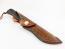 Ръчно направен ловен нож от дамаска стомана Дръжка от африканско черно дърво 