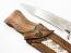 Ръчно направен ловен нож от дамаска стомана с VG 10 сърцевина с абаносова дръжка