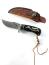 Ловен нож от японска дамаска стомана с дръжка от абаносово дърво Model ZN10