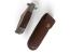 Сгъваем джобен нож &#039;Brown KC&#039; с полуавтоматично отваряне и кожен калъф