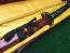 Самурайски меч катана танто,Tanto черен калъф карбонова червенолилава  стомана