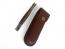Сгъваем джобен нож &#039;Brown KC&#039; с полуавтоматично отваряне и кожен калъф