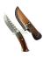 Ръчно направен ловен нож от Damask steel дръжка от червен дъб и цветен кориан