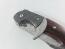 Сгъваем автоматичен  джобен нож от японска дамаска стомана  с кожен калъф за носене на колан