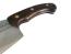 Майсторско изкуство и изтънченост: Ръчно кован нож тип сатър фултанг с извито острие, азиатски модел и абаносова дръжка