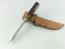 Ръчно направен ловен нож с дървена дръжка цветен кориан стомана D2 