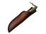Ръчно изработен нож &quot;Wilderness Explorer&quot; с дамаска стомана острие и кожена кания