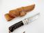 Ръчно направен ловен нож от дамаска стомана Дръжка от африканско дърво и камилска кост