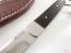 Ловен нож с кожена кания и извито острие KnifeSD подходящ за къмпинг и туризъм