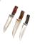 Комплект от три броя ловни ножове с калъфи  Sg10