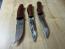 Комплект от три ловни ножа - за дране клане и лов