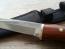 Руски ловен нож АКУЛА с метален гард и красива дървена дръжка