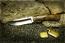 Класически ловно - туристически нож с кания от естествена кожа
