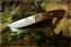 Ловен нож с изчистении линии с инкрустиран бронзов гард - флорални мотиви
