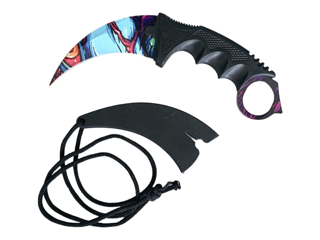 Karambit, нож с фиксирано острие от неръждаема стомана с калъф и нож CS-GO  |  Lesno.org