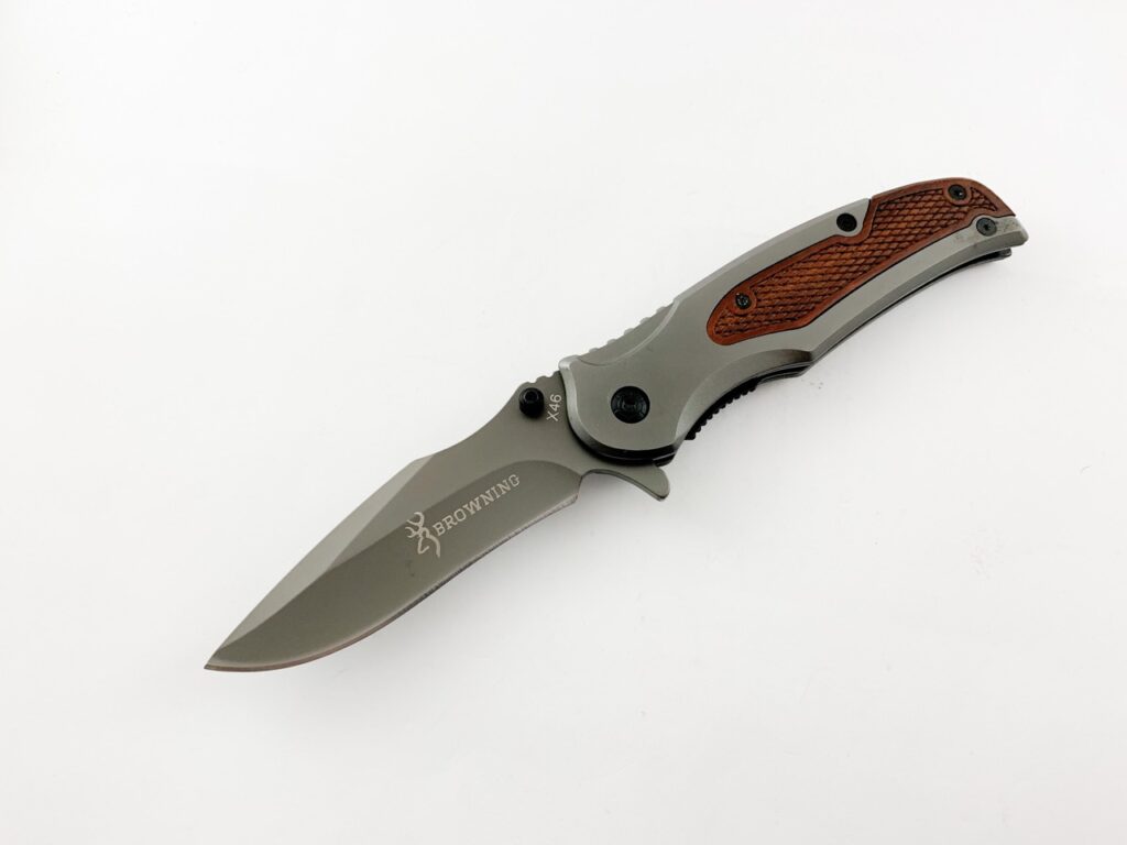 Сгъваем автоматичен нож с иноксово острие WildSteel X46  |  Lesno.org