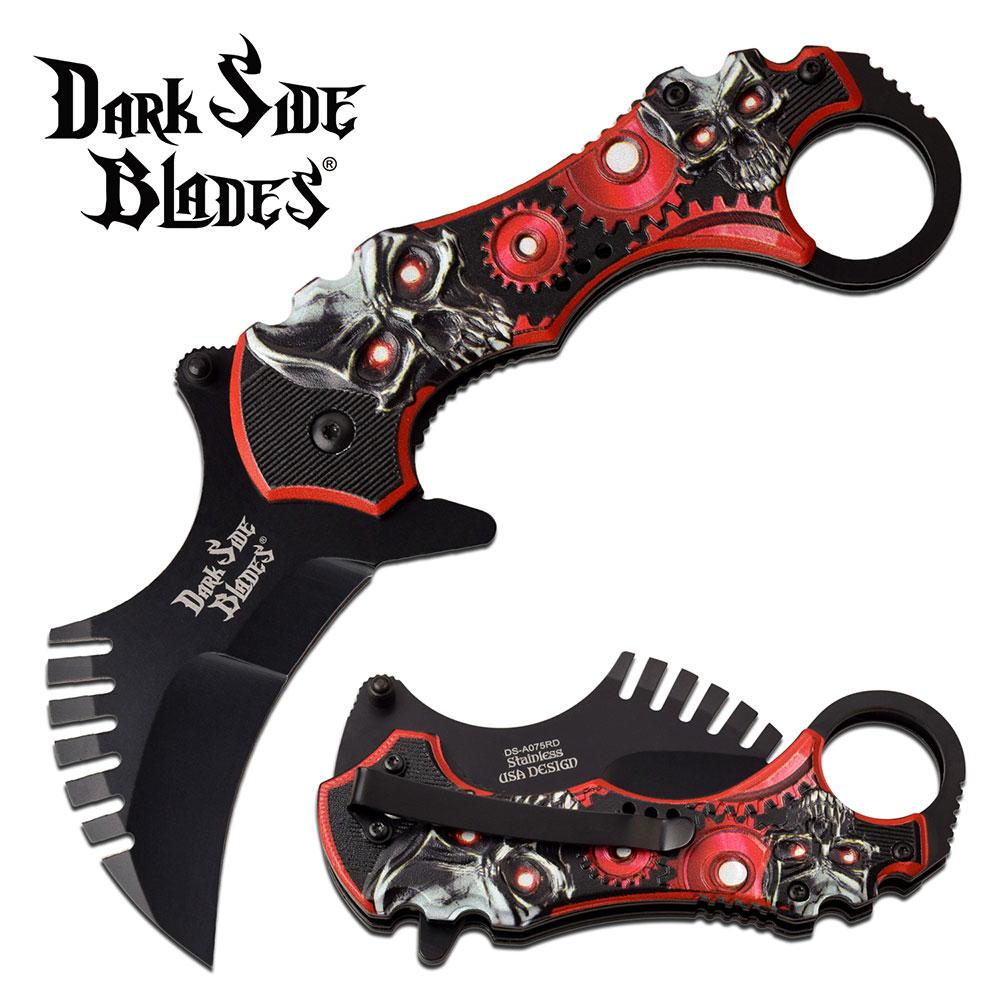 Сгъваем автоматичен нож карамбит dark side blades  |  Lesno.org